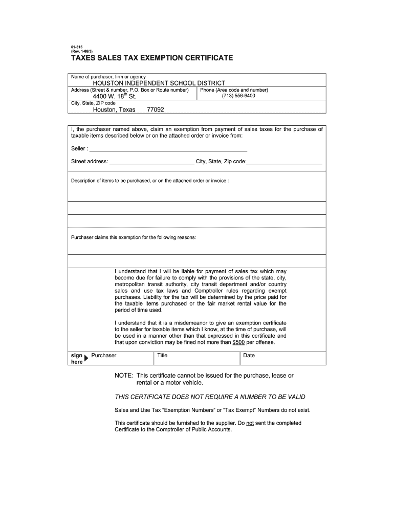 01 315 Form Fill Online Printable Fillable Blank PdfFiller