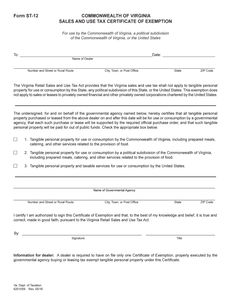 Uva Tax Exempt Form ExemptForm