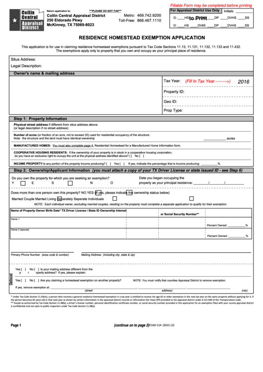 5 Homestead Exemption Form Templates Free To Download In PDF