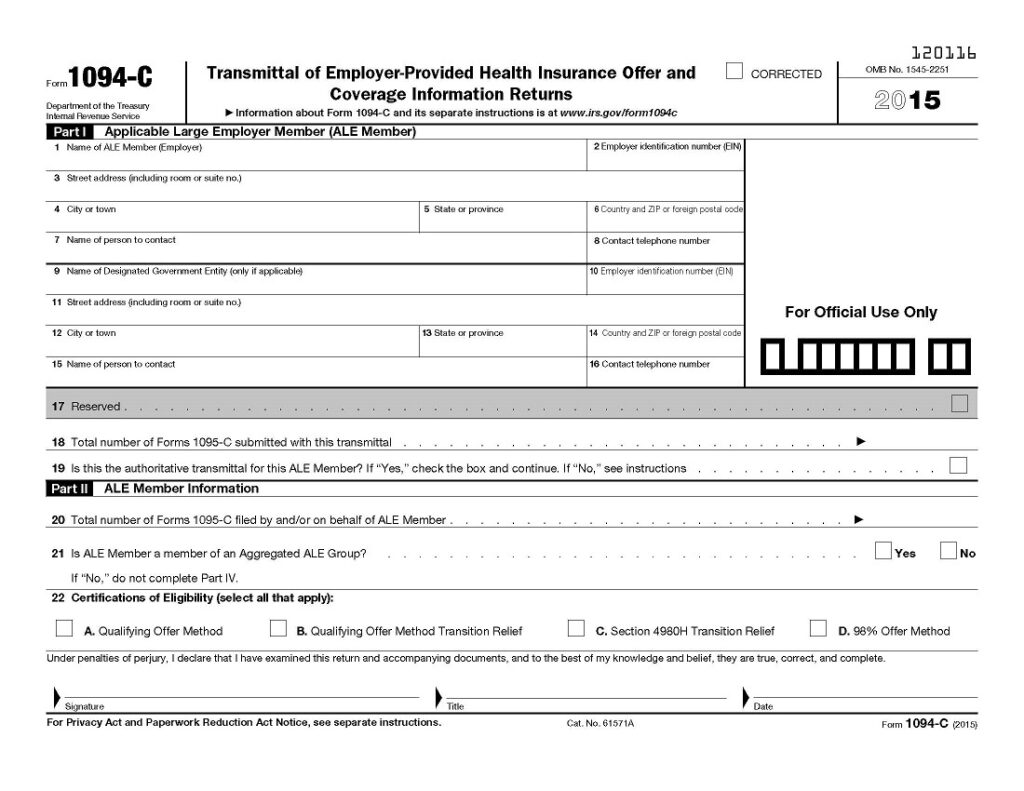 Aca Tax Forms 2017 Universal Network