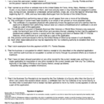 Application For Business Tax Exemption For Disabled War Veterans Form