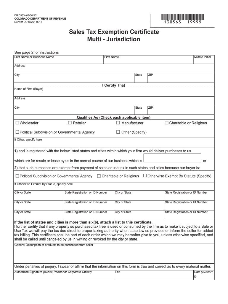 Denver Sales Tax Exemption Form ExemptForm