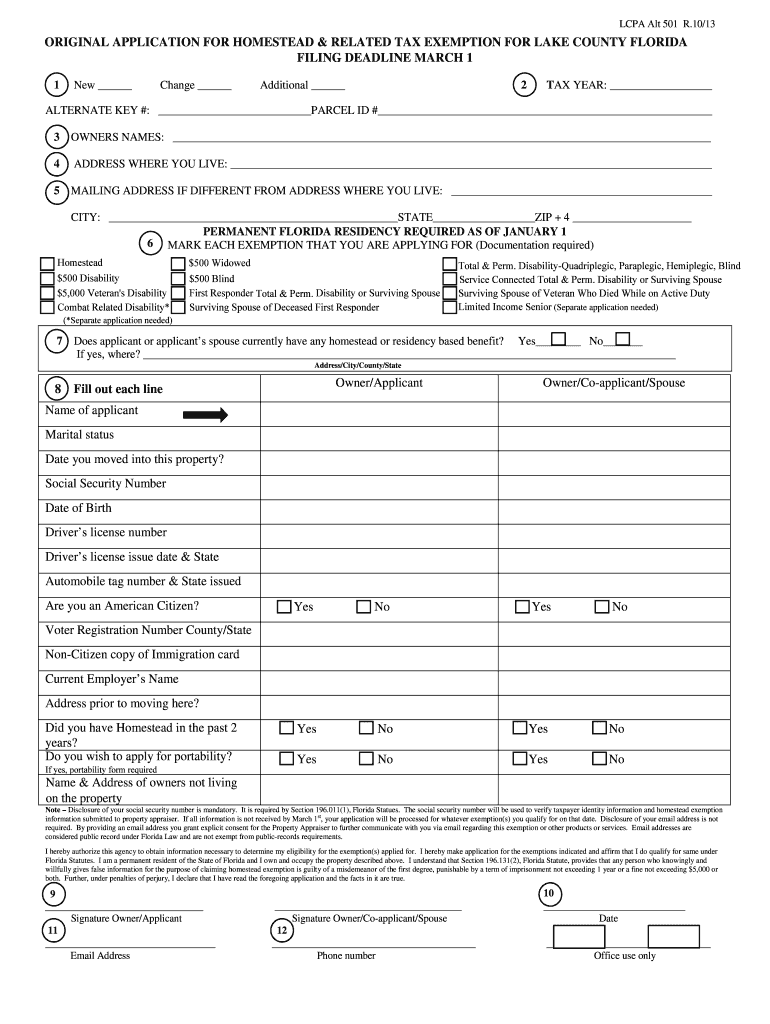 Deadline For Filing For Homestead Exemption Will Be March 1 Fill Out 