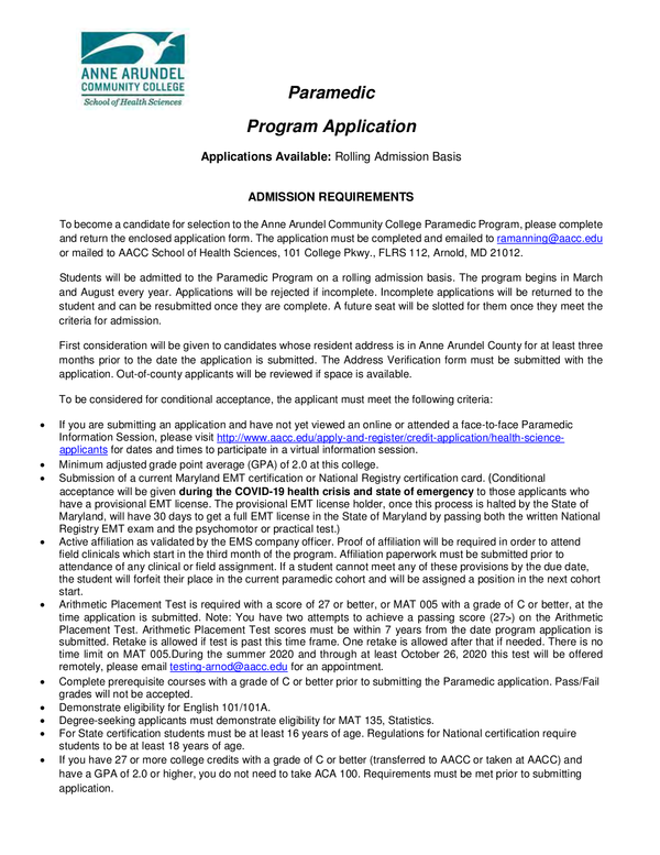 Fill Free Fillable Forms Anne Arundel Community College
