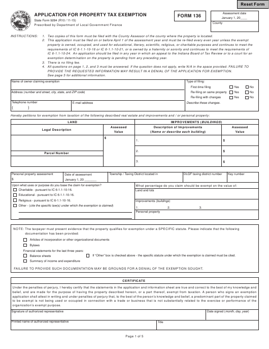 Form 136 State Form 9284 Download Fillable PDF Or Fill Online 