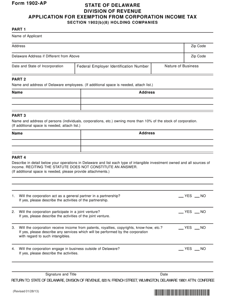 Form 1902 AP Download Printable PDF Or Fill Online Application For