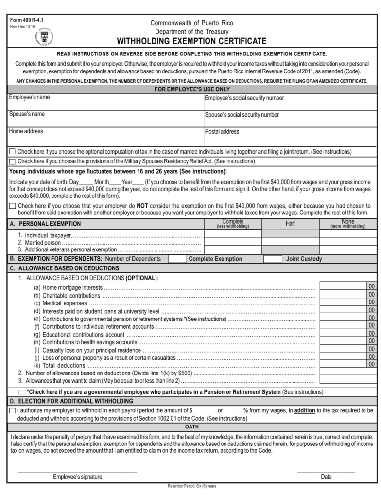 Form 499 R 4 1 Download Printable PDF Or Fill Online Withholding 