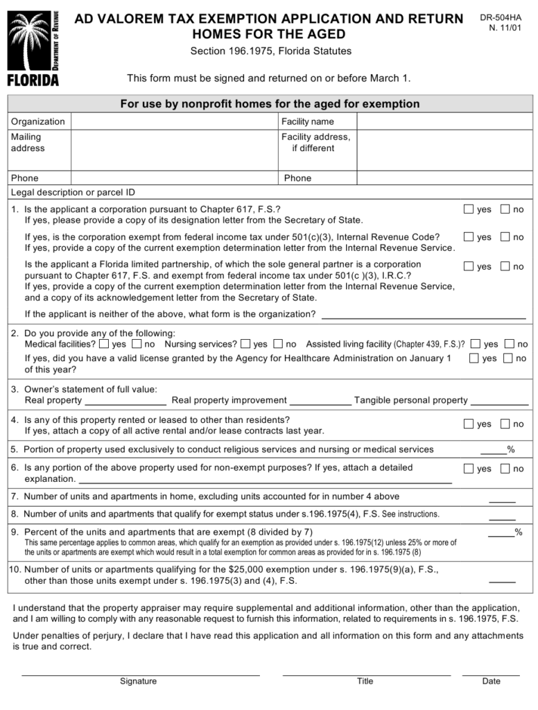 Form DR 504HA Download Fillable PDF Or Fill Online Ad Valorem Tax 
