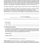 Form E 599h North Carolina Sales Tax Holiday Exemption Certificate