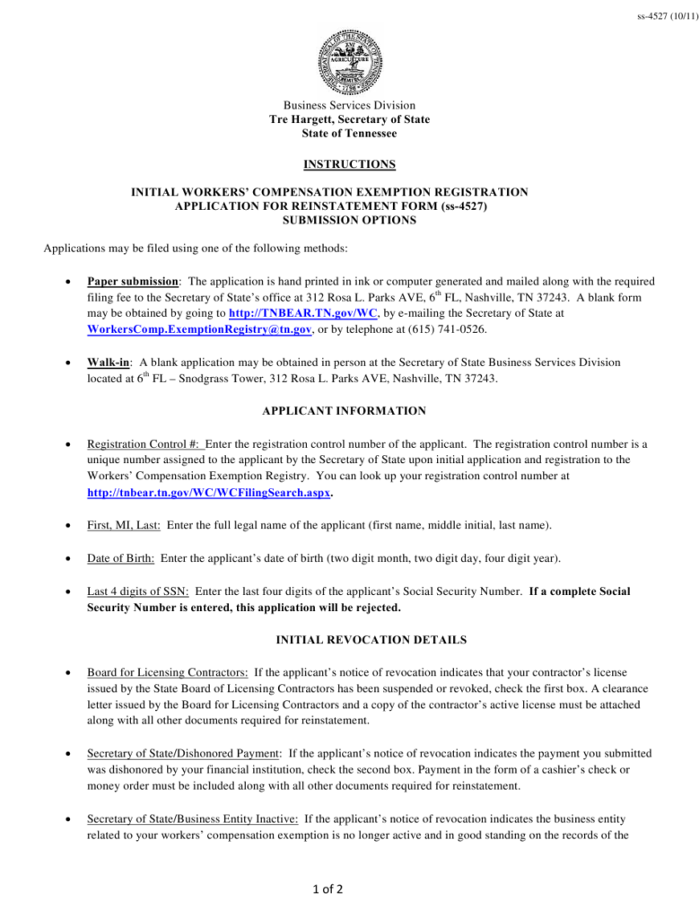 Form SS 4527 Download Fillable PDF Or Fill Online Initial Workers 