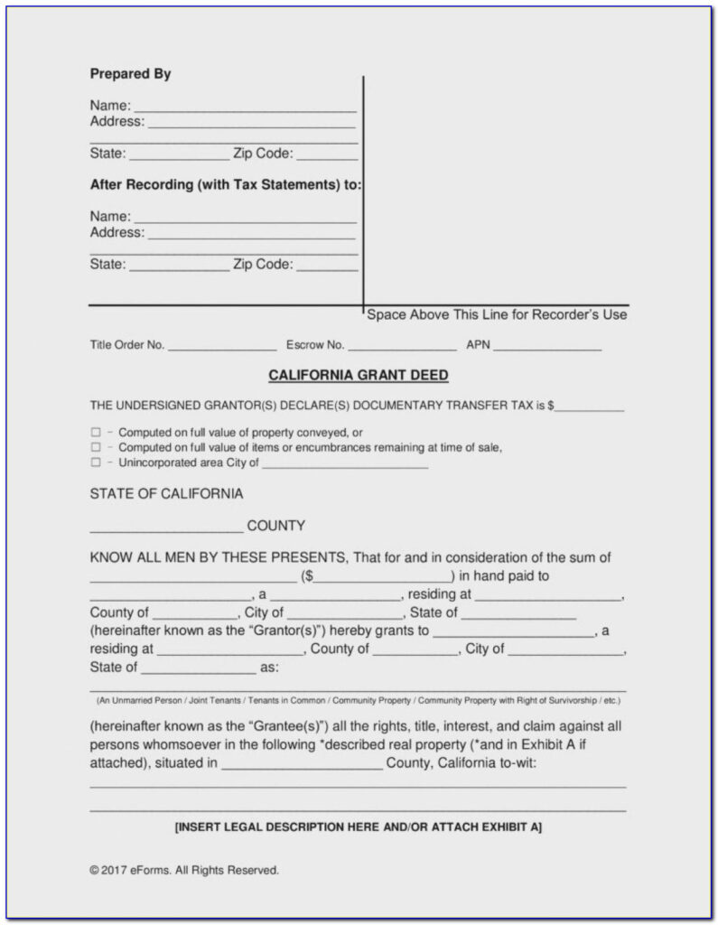 Free Quit Claim Deed Form Osceola County Florida