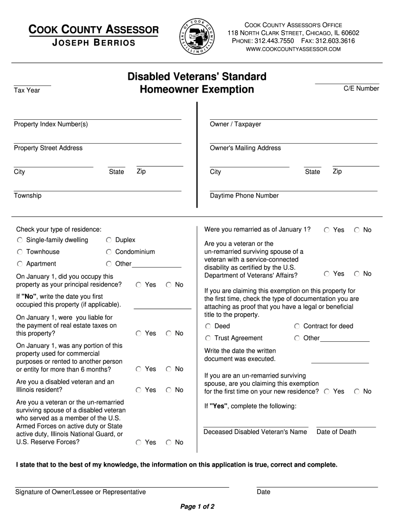 How To File A Homeowners Exemption Cook County WOPROFERTY