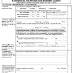Nevada Business License Exemption Form Paul Johnson s Templates