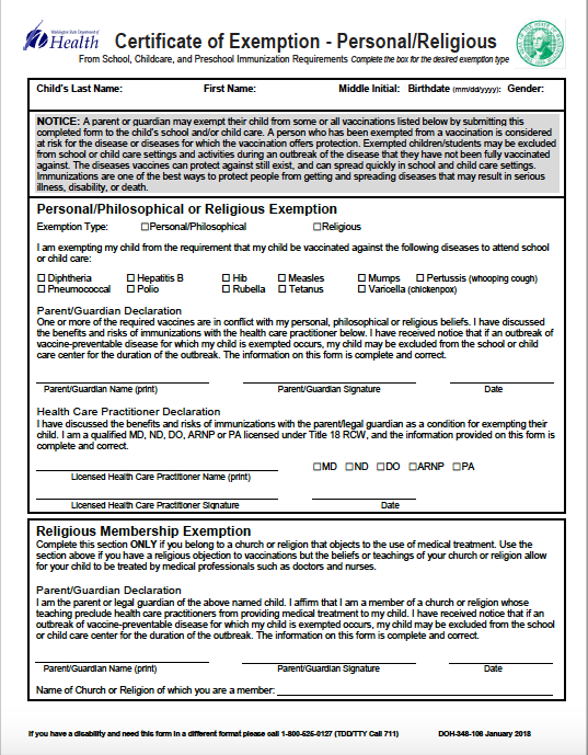 Pin On Vaccine Exemptions Forms