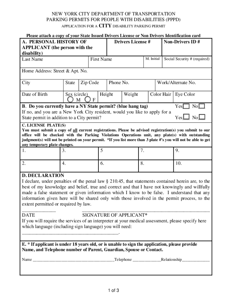 Renew Handicap Parking Permit Ny Fill Online Printable Fillable 