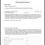 Resale Certificate Requirements For Tax Exempt Purchases