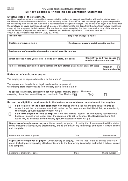 Top 10 New Mexico Tax Exempt Form Templates Free To Download In PDF Format