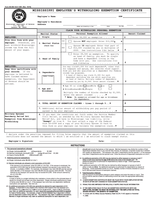 Top 8 Mississippi Withholding Form Templates Free To Download In PDF Format